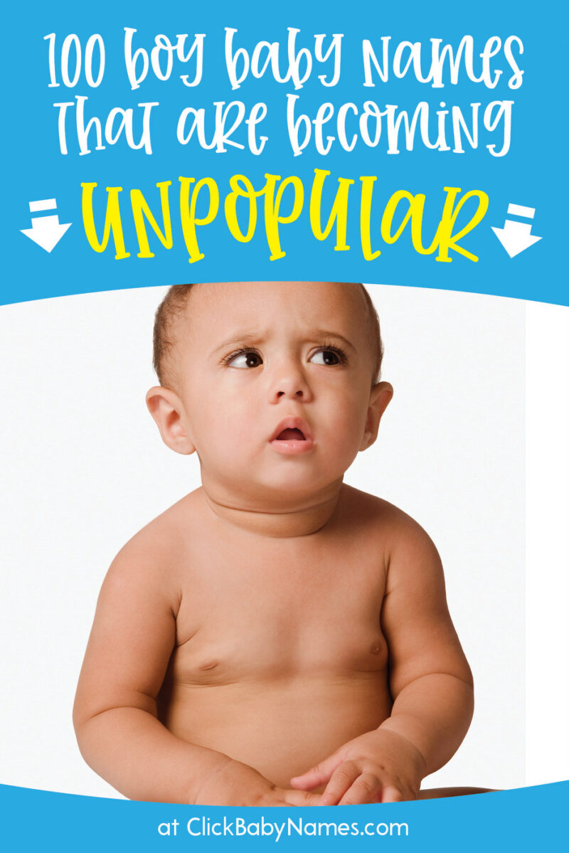 100 boy baby names that are becoming unpopular