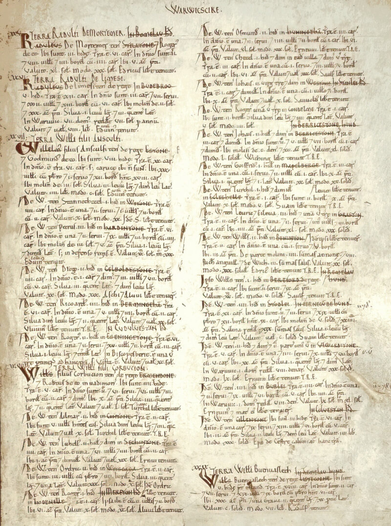 Ancient English name sources: The Domesday Book & the Hundred Rolls