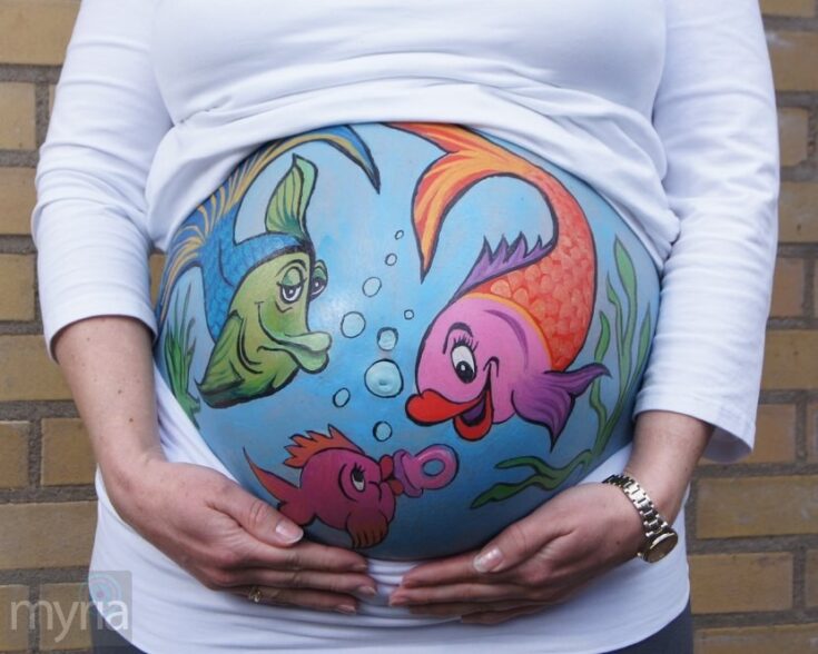 Pregnant belly painting Inspiration for creative ways to celebrate