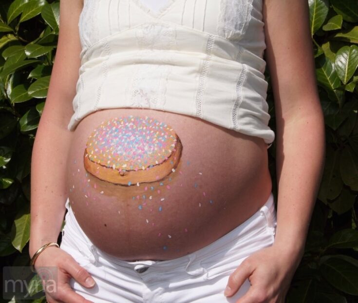 Pregnant belly painting Inspiration for creative ways to celebrate