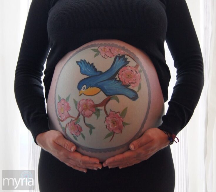 Pregnant belly painting Inspiration for creative ways to celebrate