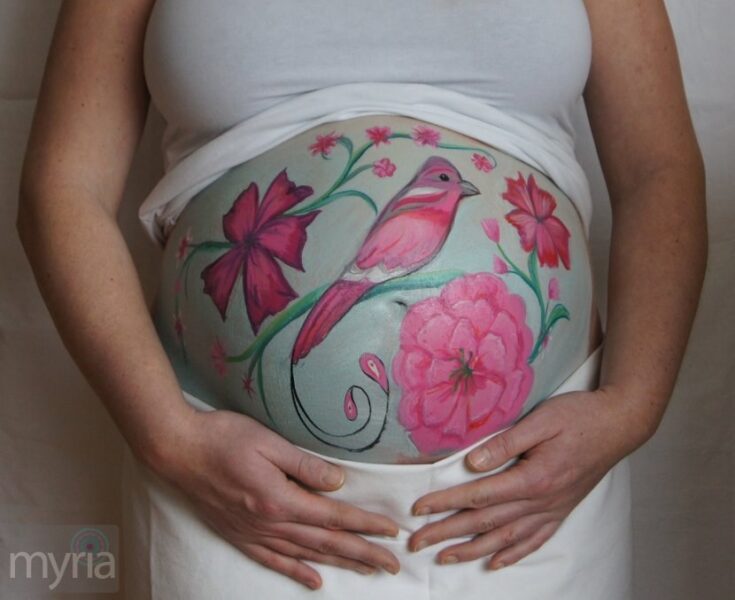 Pregnant belly painting Inspiration for creative ways to celebrate pregnancy Name meaning