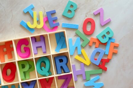 Toy alphabet letters to make baby names