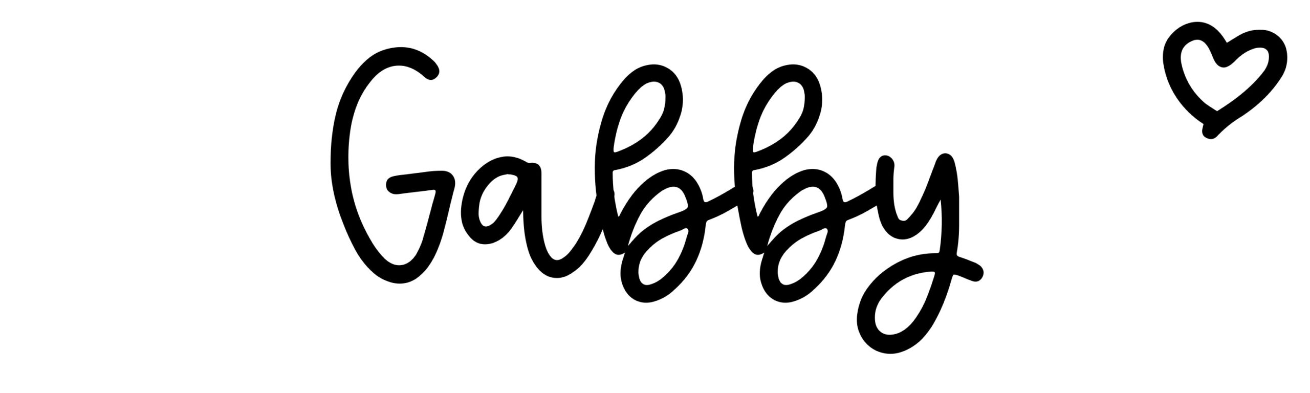 the name gabby in bubble letters