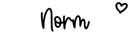 About the baby name Norm, at Click Baby Names.com