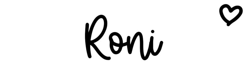 Roni - Name meaning, origin, variations and more