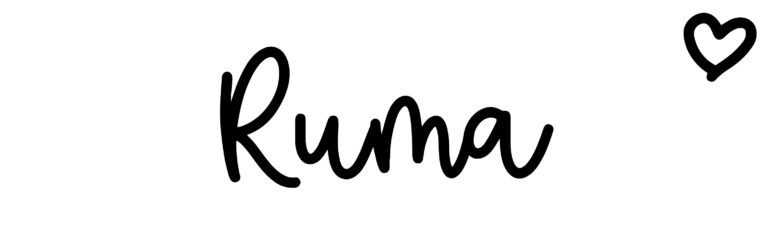 About the baby name Ruma, at Click Baby Names.com
