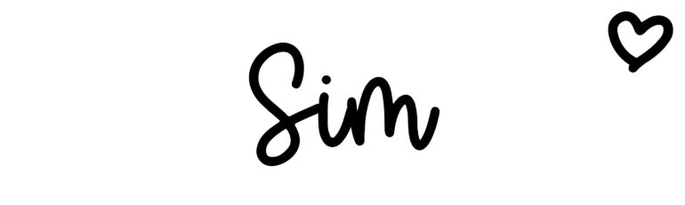 About the baby name Sim, at Click Baby Names.com